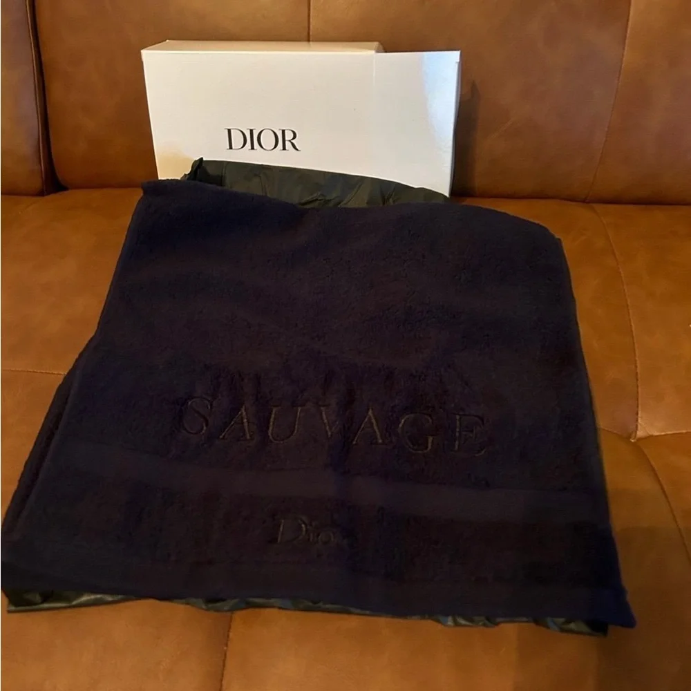 Dior Men's Navy Blue Sauvage Hand/Face Towel